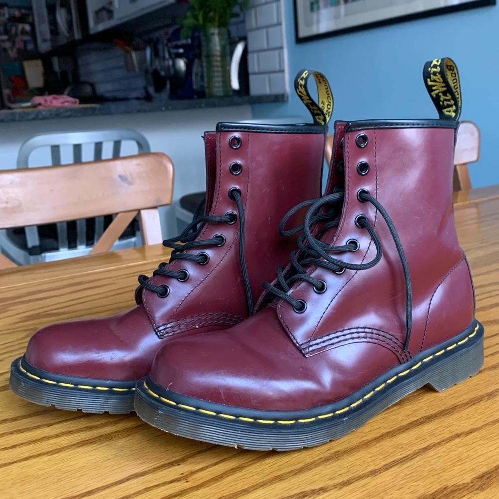 Burgundy Doc Martens size 8
